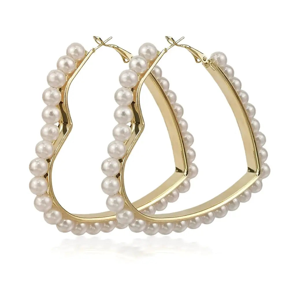 Earrings For Women Heart Statement Earring Geometric Female Jewelry