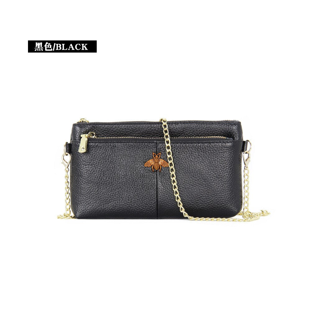 CICICUFF Head Layer Cowhide Messenger Bag New Genuine Leather Hand Bag Retro Shoulder Bag Women Small Chain Cross Body Bags