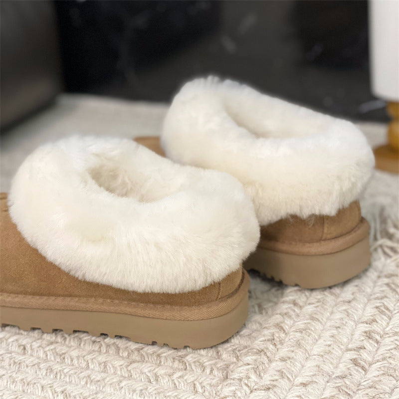 Snow boots winter warm short plush thickened snow shoes for women
