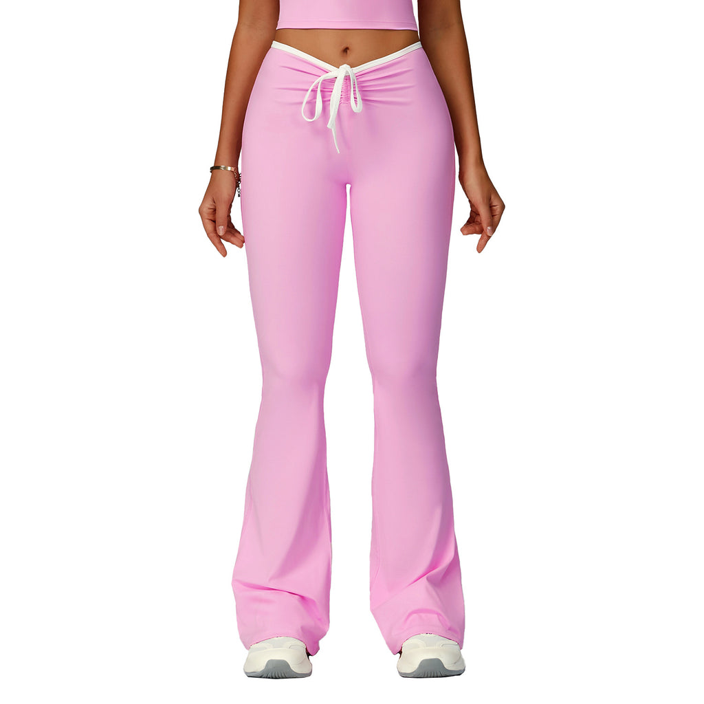 Pants Yoga Fitness Sports Flared Pants High Waist Slimming Flared Pants for Women High-end Feel