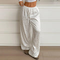 Casual jacquard casual pants for women