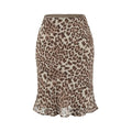 Tailored leopard print skirt for women