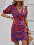 Waist collection printed dress for women