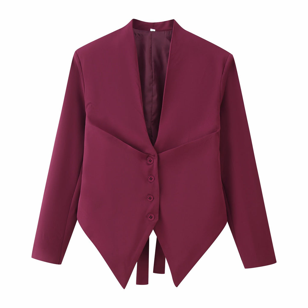 Chic Slim-Fitting Blazer Coat for Women