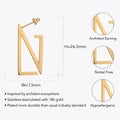 Earrings For Women Stainless Steel Fashion Jewelry Gold Color Stud Earings Pendientes Christmas