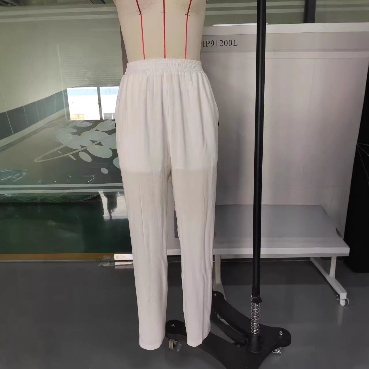Loose pocket drawstring wide leg pants for women