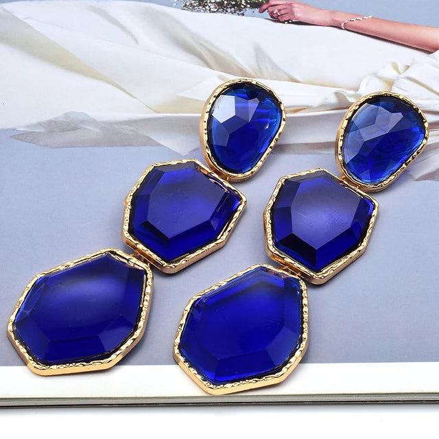 New Arrival Resin Acrylic Dangle Earring Korean Geometric Pendant Earrings For Women Cute Gift Jewelry Wholesale