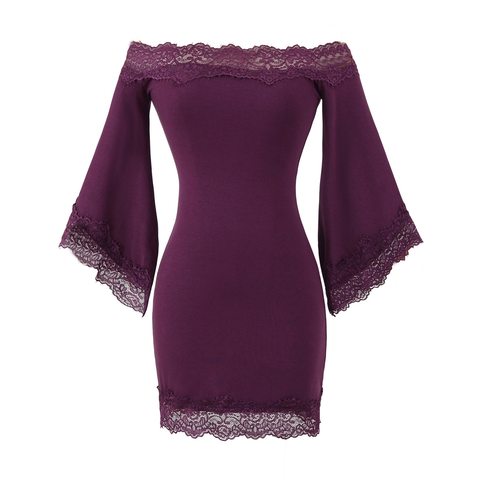 Sexy lace one shoulder dress for women