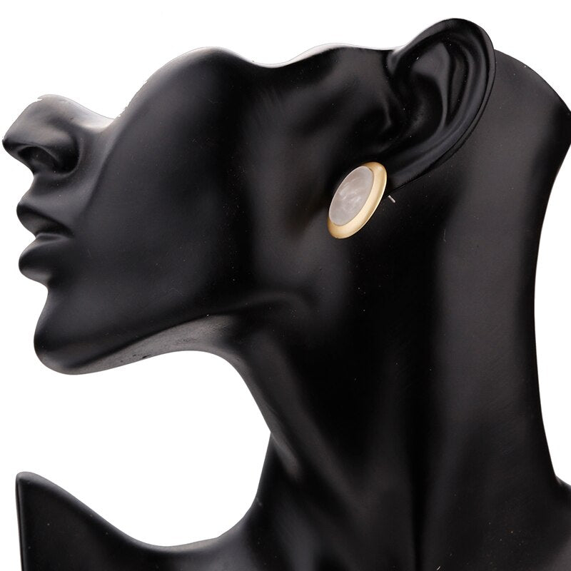 AENSOA Vintage Big Stud Earrings For Women boucle d'oreille Jewelry Classic Wholesale Retro Fashion Earring Jewelry brincos