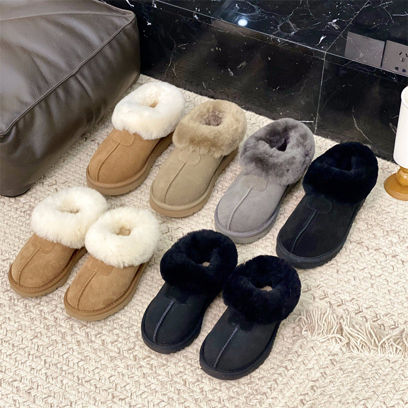 Snow boots winter warm short plush thickened snow shoes for women