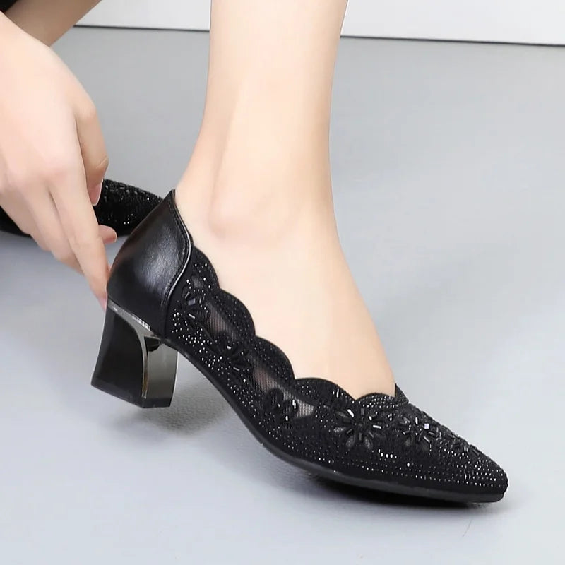 GKTINOO 2026 Summer Fashion Hollow Out Genuine Women Shoes