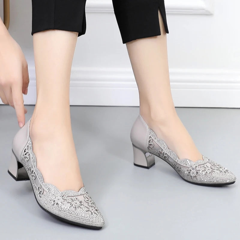 GKTINOO 2026 Summer Fashion Hollow Out Genuine Women Shoes