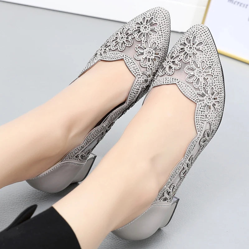 GKTINOO 2026 Summer Fashion Hollow Out Genuine Women Shoes