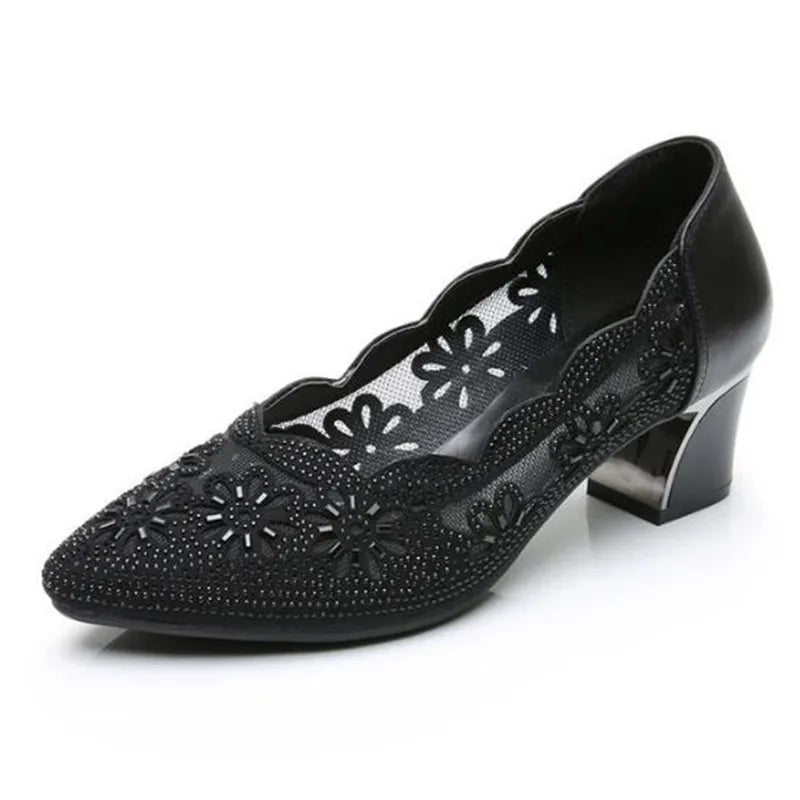 GKTINOO 2026 Summer Fashion Hollow Out Genuine Women Shoes