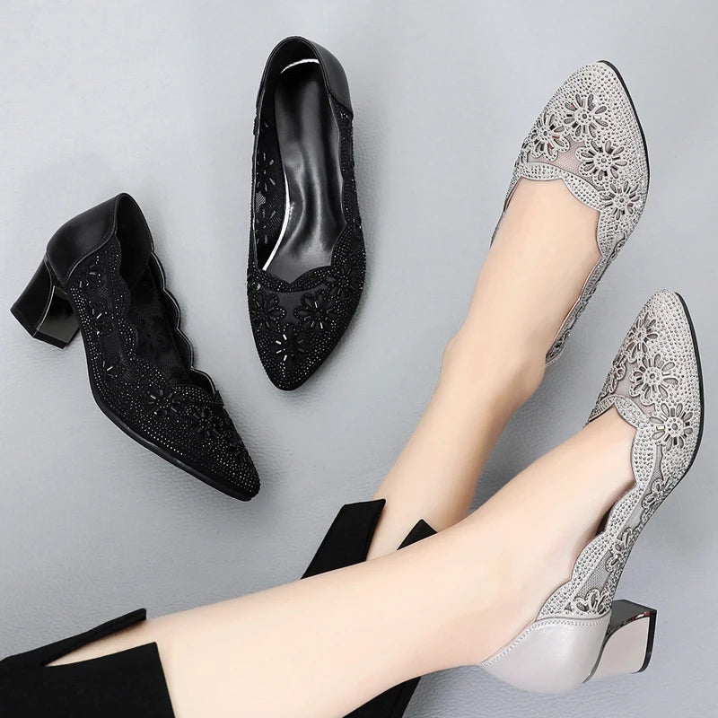 GKTINOO 2026 Summer Fashion Hollow Out Genuine Women Shoes
