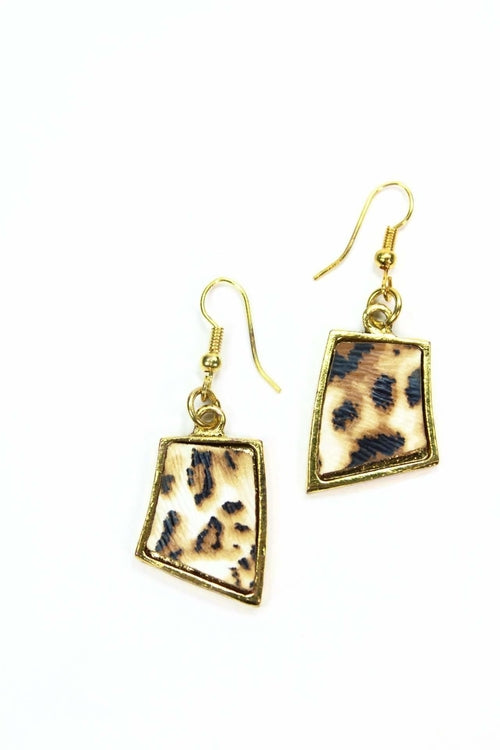 Ensemble Collier Pendentif Motif Léopard