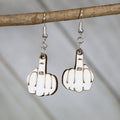 Middle Finger Wooden Dangle Earrings | Funny Rude Jewelry