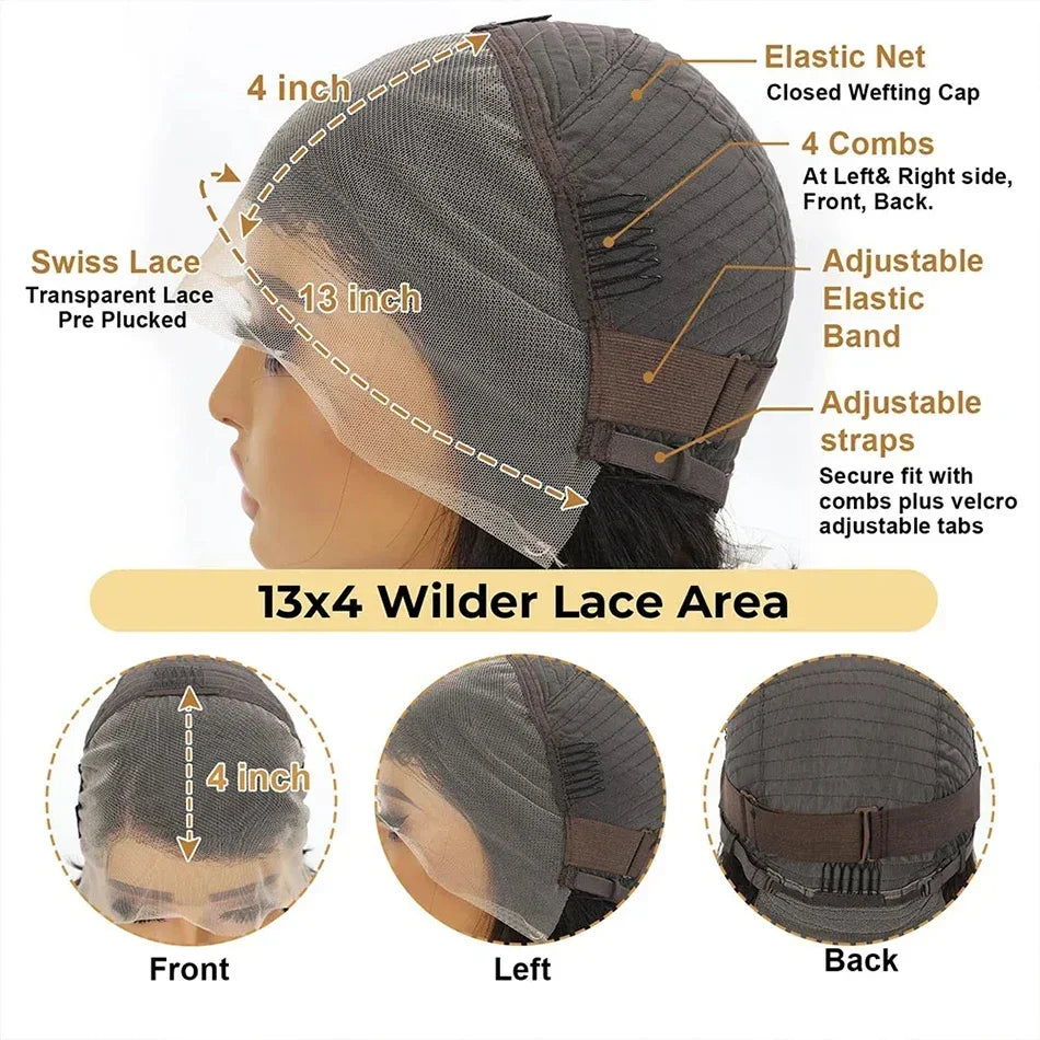 Pixie Cut Wigs 100% Human Hair Wig Transparent Lace For Women