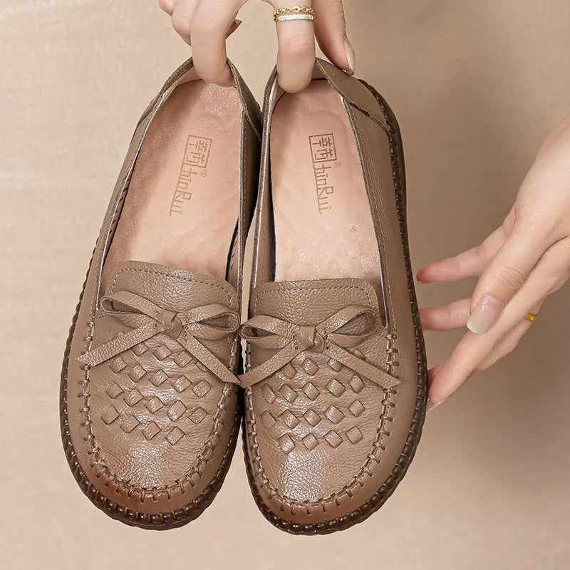 GKTINOO 2026 Fashion Women Shoes Genuine Leather Loafers Women Casual Shoes Mother Soft Comfortable Shoes Women Flats Non-slip