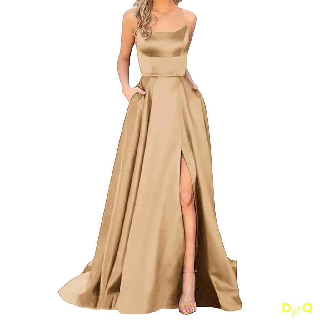 Elegant Long Split Evening Dress