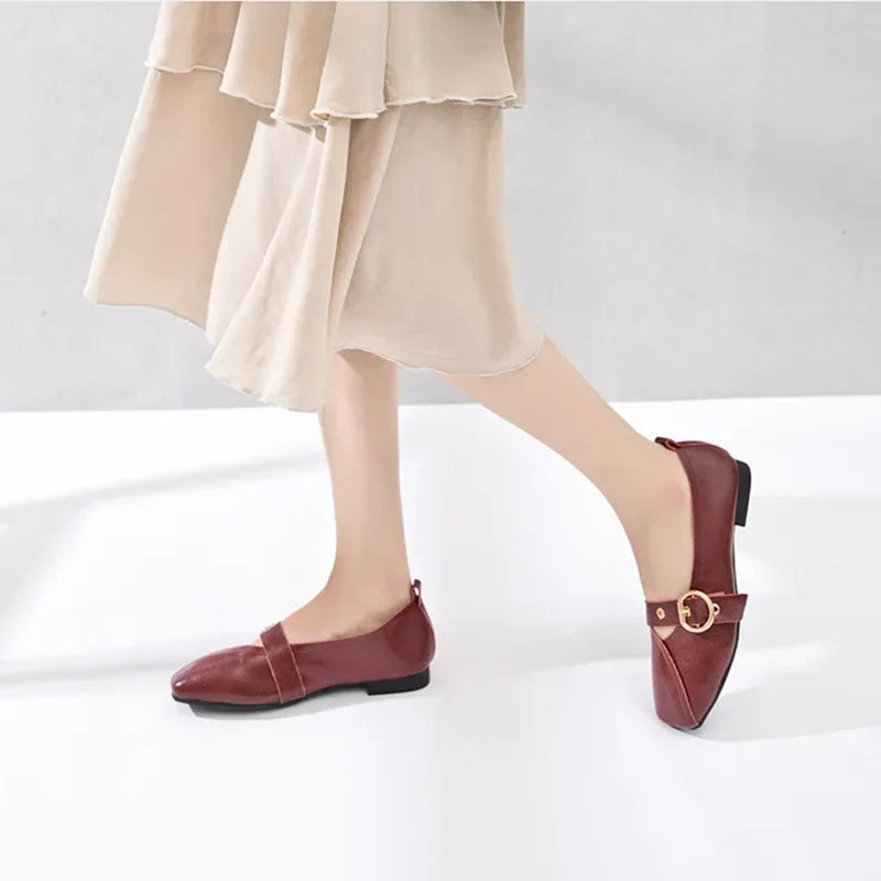AIYUQI Women Shoes Fashion 2026 New Genuine Leather Flat Shoes Comfortable