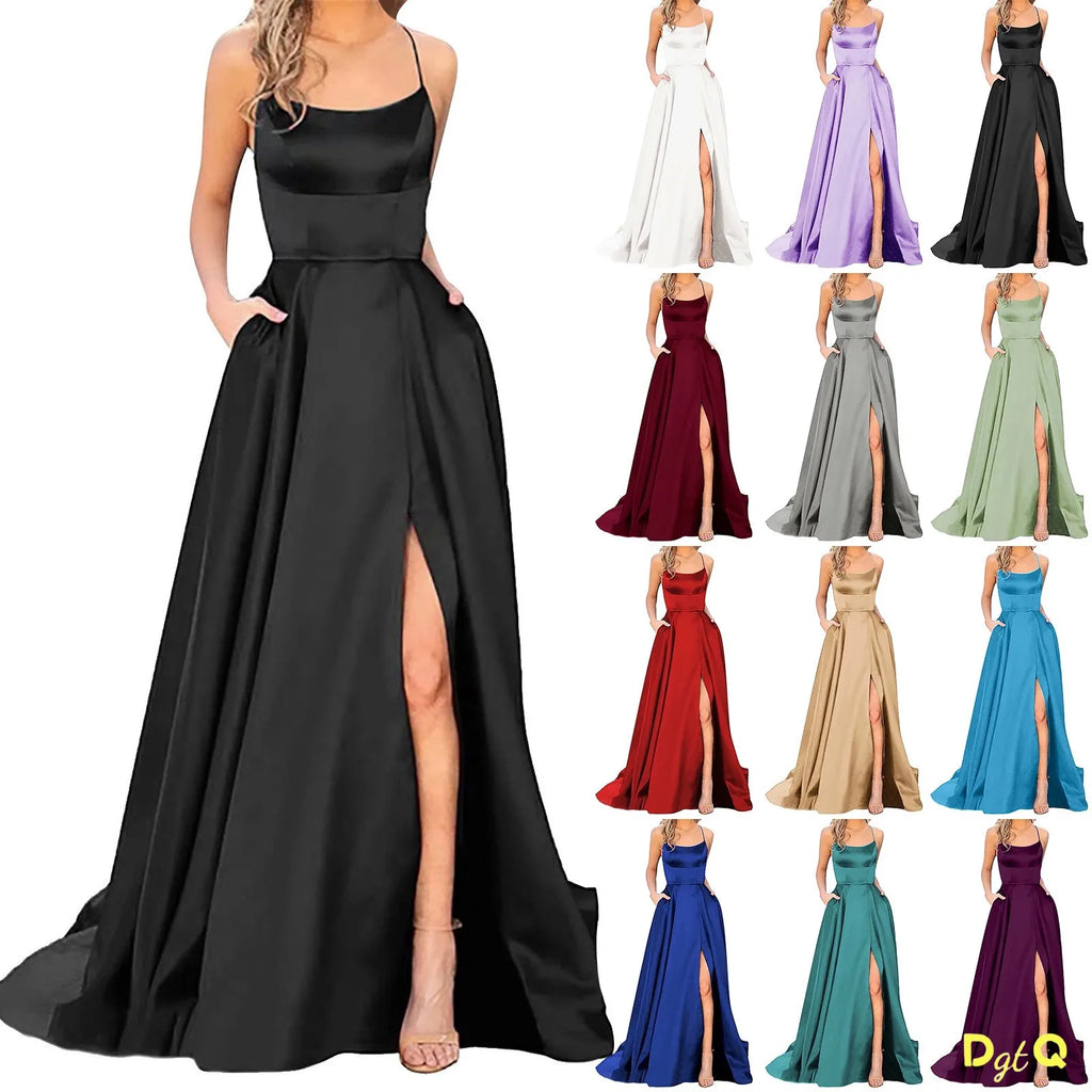 Elegant Long Split Evening Dress