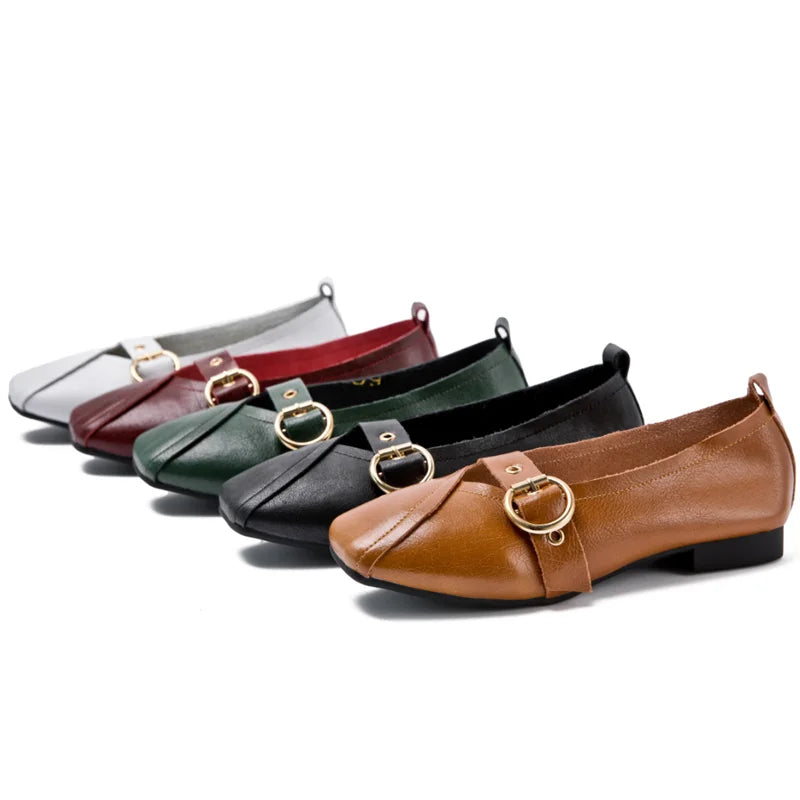 AIYUQI Women Shoes Fashion 2026 New Genuine Leather Flat Shoes Comfortable