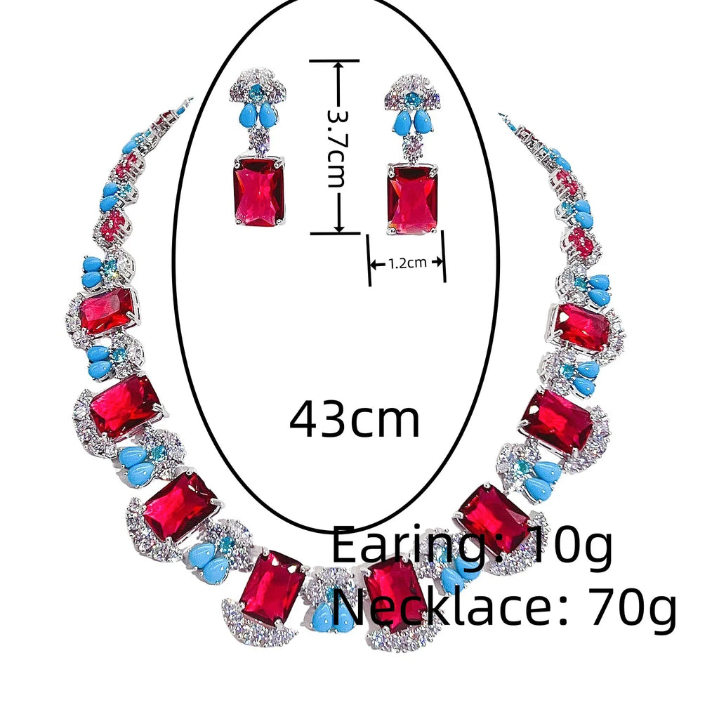 necklace earrings women dress light luxury jewelry wedding Nigerian