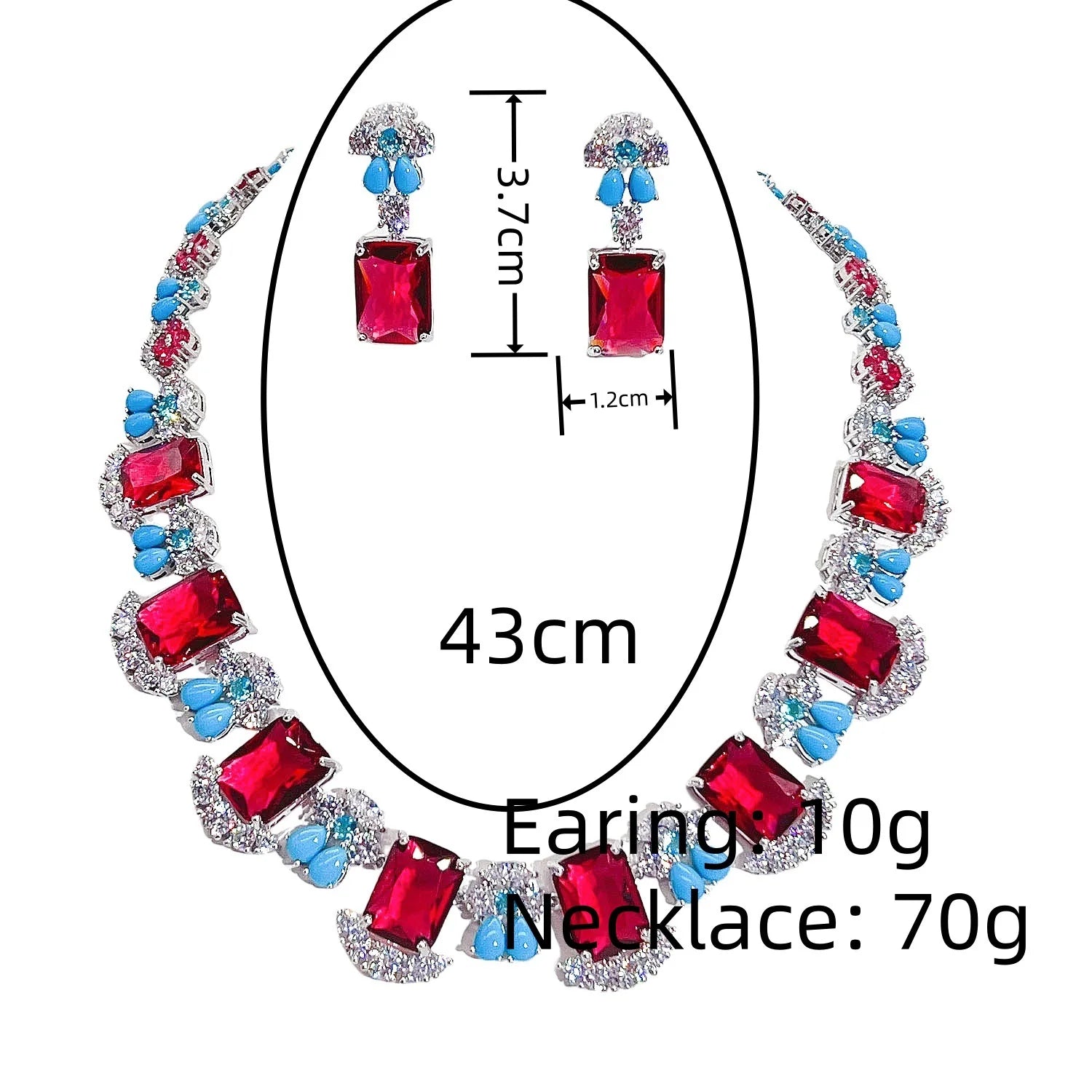 necklace earrings women dress light luxury jewelry wedding Nigerian