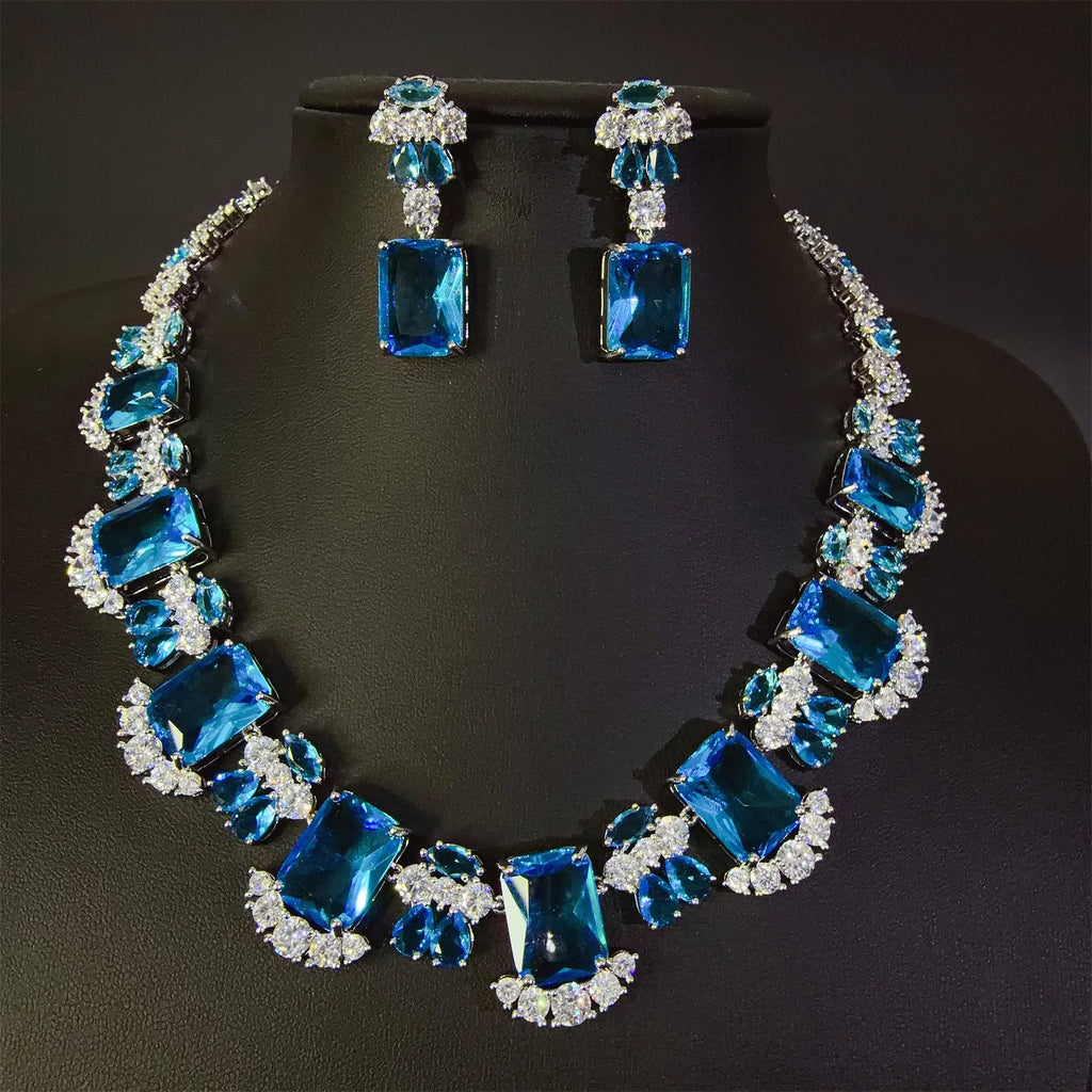 necklace earrings women dress light luxury jewelry wedding Nigerian