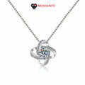 Sterling Silver Pendant Necklace for Women Moissanite Jewelry-5
