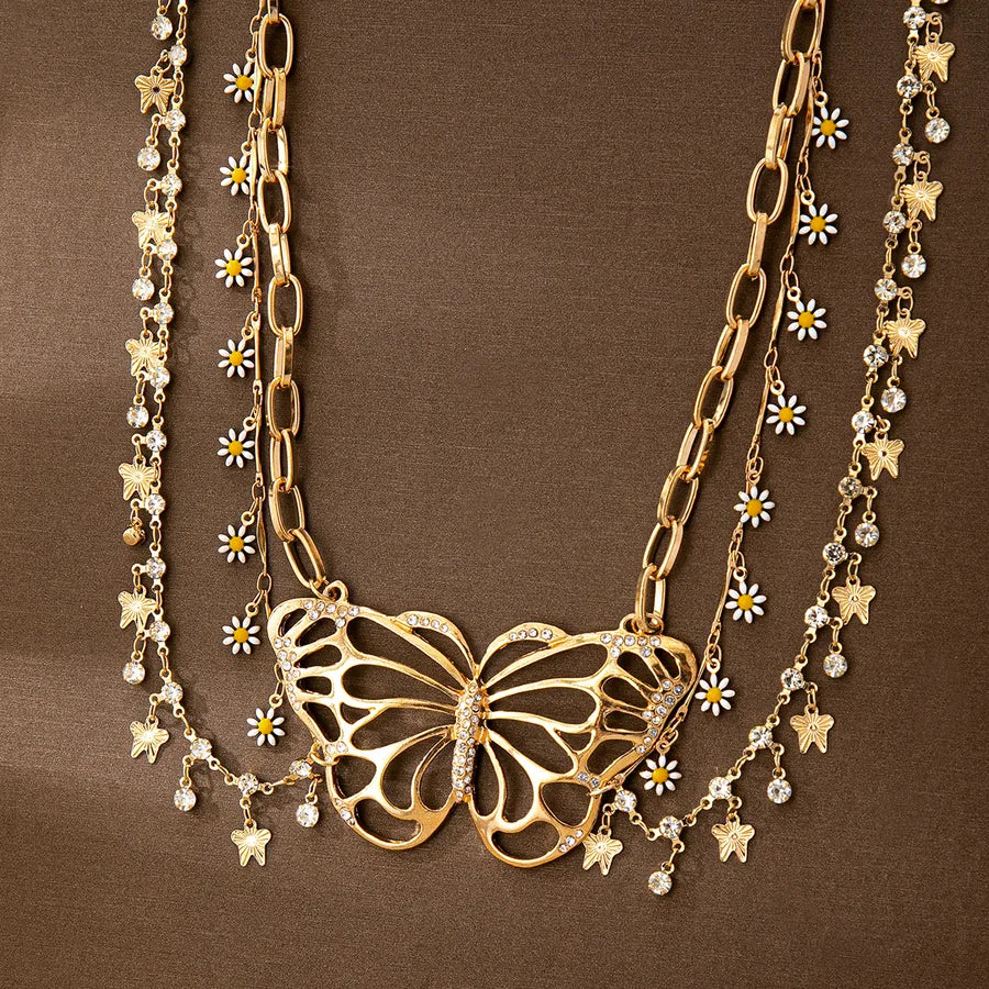 Rhinestone Butterfly Waist Chain for Women